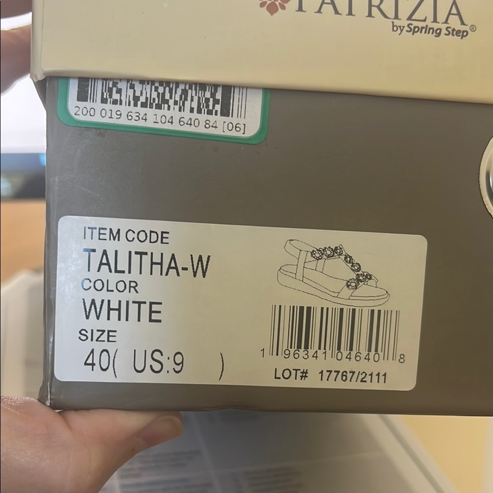 Talitha-W White Women's Sandals by Patrizia
